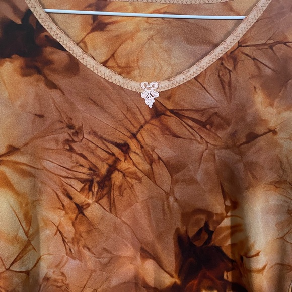 Y2K Desert Tie-Die Long Sleeve Women’s Top - Picture 3 of 5